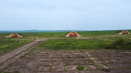 aerial view of the Abandoned airfield