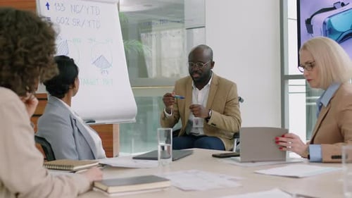 Public Speaker on Wheelchair Giving Lecture on Marketing
