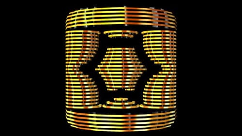 Black and Gold Figure, Alpha Channel, Unique Design, Looped Rotation, Exclusive, 3D Render