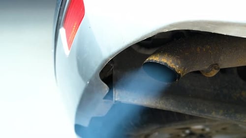 Working Old Car Exhaust