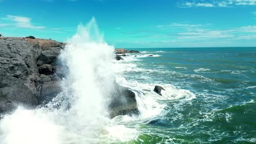 Ocean Waves Crashing Against Rocks And Cliffs Large Ocean Beautiful Wave Awesome Power of Waves
