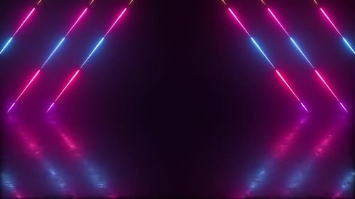 Multi Colored Neon Lines Loop