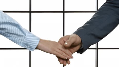 Close Up Hands Shaking On A Business Deal