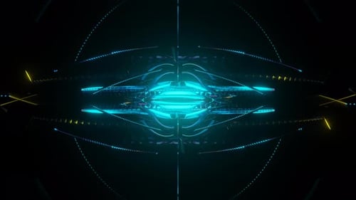 Abstract Looped Animation of Technologic Tunnel