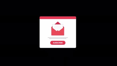Animated Email Marketing. Newsletter Subscription and Online Promotion Concept Video - Transparent