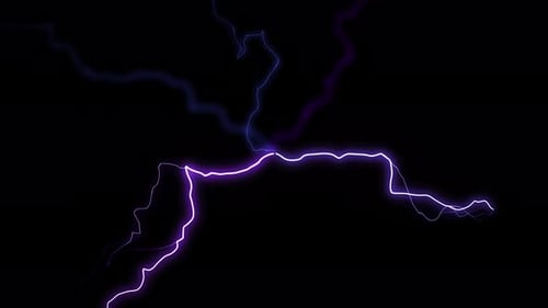 Thunderbolt effect glowing lightning.