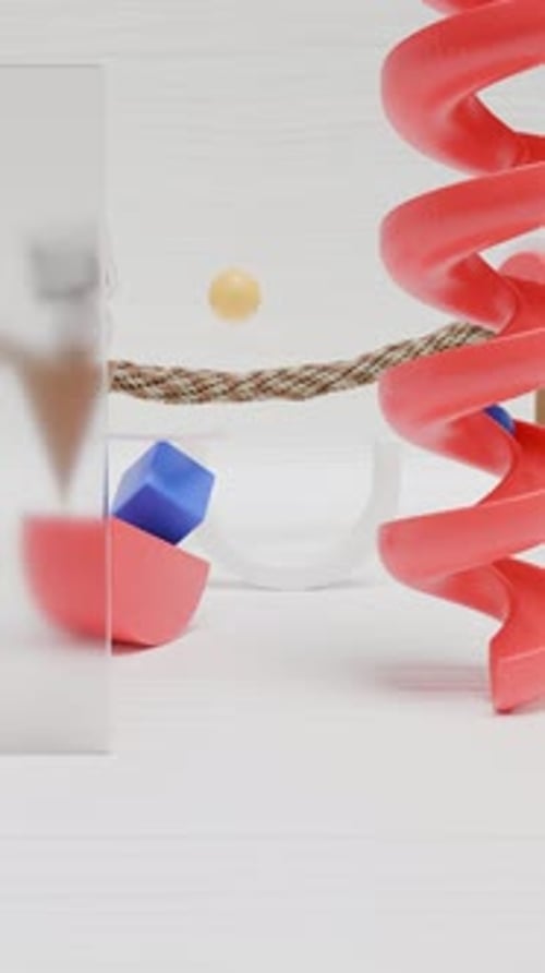 Physics 3D loop shapes animation