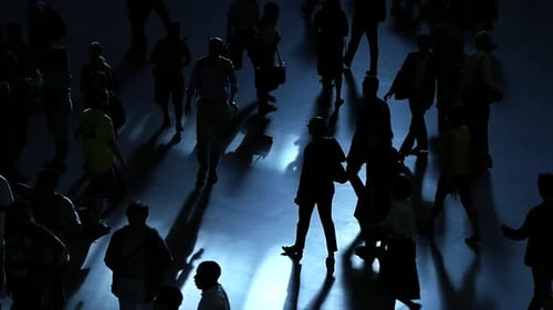 Crowds of Business People Walking in the City Crossing Urban Street