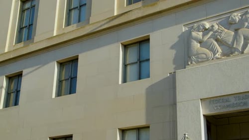 A south entrance of the Federal Trade Commission in Washington DC