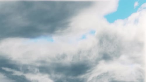 Time-Lapse Blue Sky with Moving Clouds Background