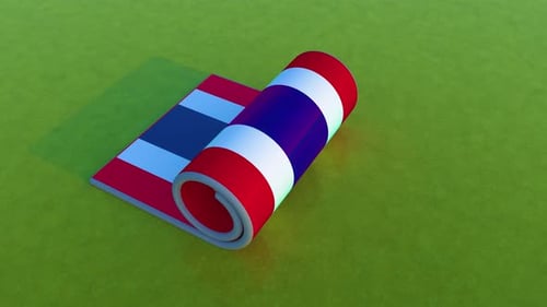 Thailand Flag Unfurling 3D Animation