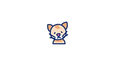 Animiertes Katzensymbol