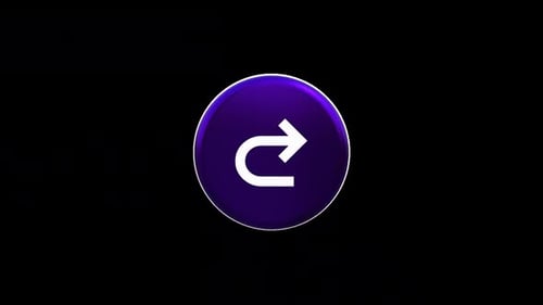 Rotating 3D Purple Redo Arrow Icon