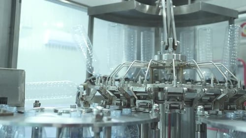 Bottled water production line in drinking water plant