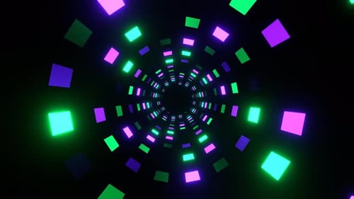 Purple And Turquoise Flashing Rotation Lights Background Vj Loop In 4K