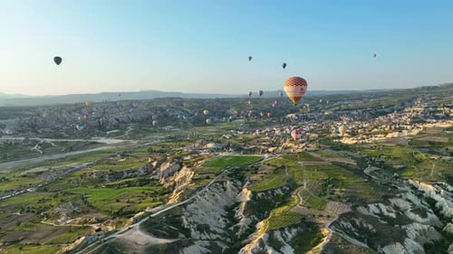 Aerial View Hot Air Baloons in Turkey 4 K