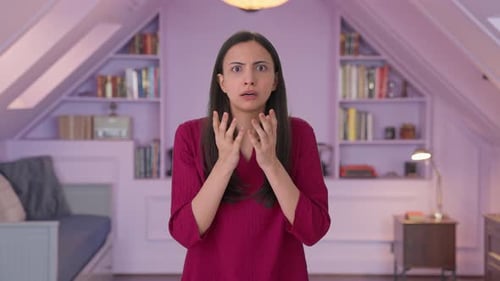 Indian woman getting a shocking news