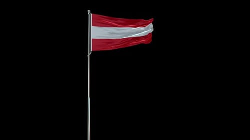 Waving Austrian National Flag Seamless Loop