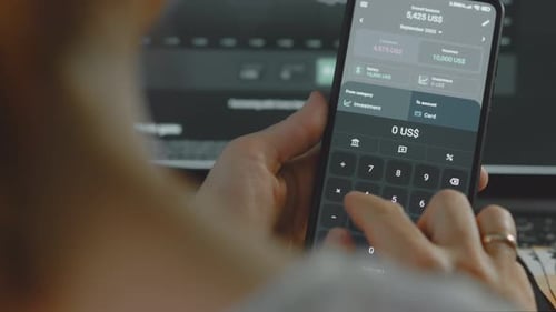 Using Finance App on Smartphone for Budgeting
