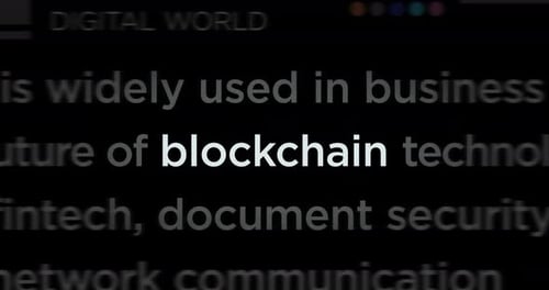 Blockchain-Schlagzeilen, Nachrichtentitel, Medien mit nahtloser Schleife