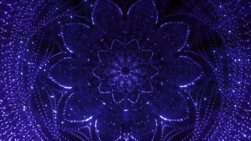 Hypnotic Cosmic Neon Mandala Tunnel Loop Background