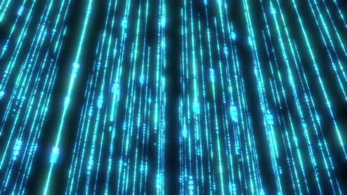 Futuristic Digital Data Stream Falling Background Animation