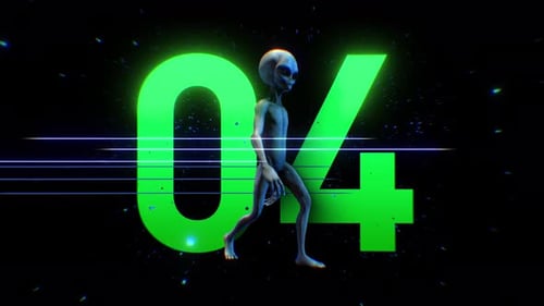 Alien Green Countdown Nummer 04
