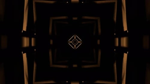 Light Orange Futuristic Tunnel With Flashing Neon Module Background Vj Loop In 4K