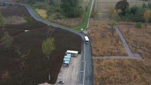 Aerial View of the Ancient Village Landscape at the Liangzhu Cultural Site in Hangzhou China