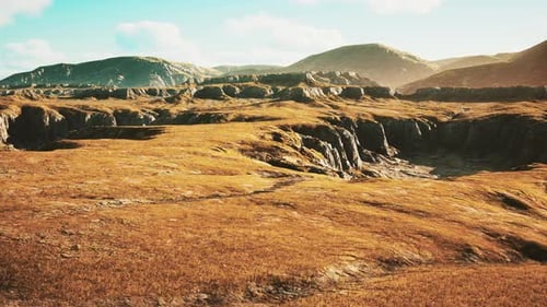 Landscape in the Mountains and Highlands in Nepal