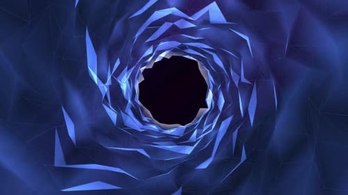 Blue Abstract Tunnel