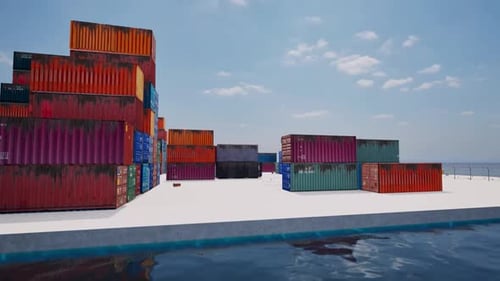 Hafen und Container