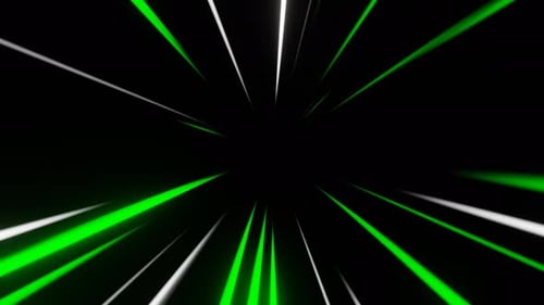 Green And White Neon Seamless Lines Movement Background Vj Loop In 4K