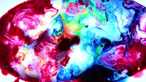Abstract Colorful Ink Movements Spreads On Water Texture 1035