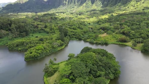 Aerial Glimpses of Hawaii's Natural Wonders Towering Peaks Meandering Rivers
