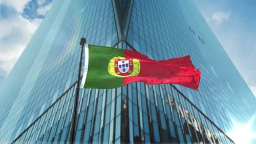 Drapeau du Portugal avec fond animé