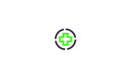 Animated Medical Cross Icon Rotation
