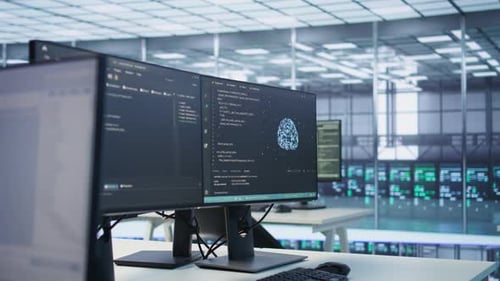 Interlinked Computers in Data Center Creating Server Network