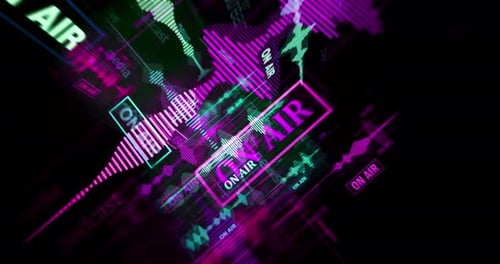On air audio spectrum symbol seamless loop