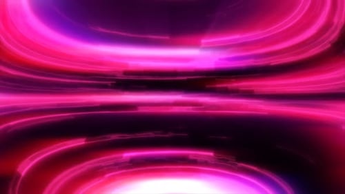 Vibrant Abstract Neon Light Tunnel Animation Loop