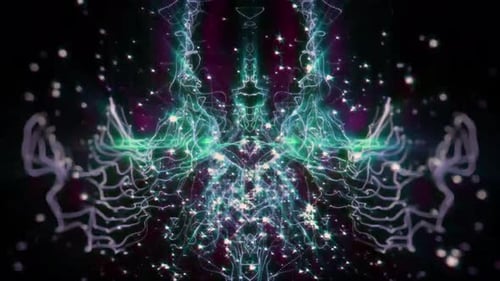 4k Sparkling Fractal Formation Background Overlay