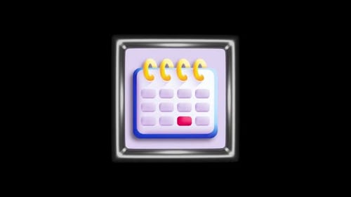 3D-Kalender-Animationsschleife