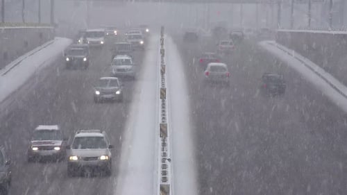 Snow Cyclone In The City