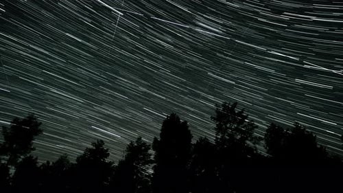 Star Trails in the Night Sky