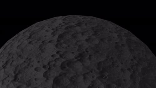 Realistic Moon Rotating in Black Sky Alpha Channel 4K
