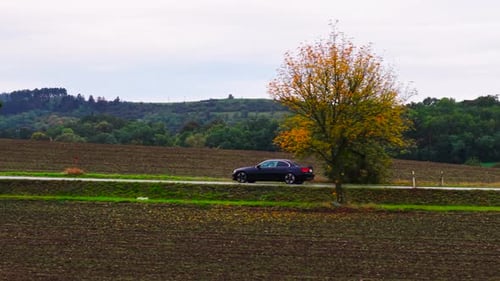 Car drive on road