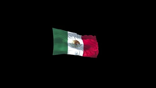 Realistic Mexican Flag Waving