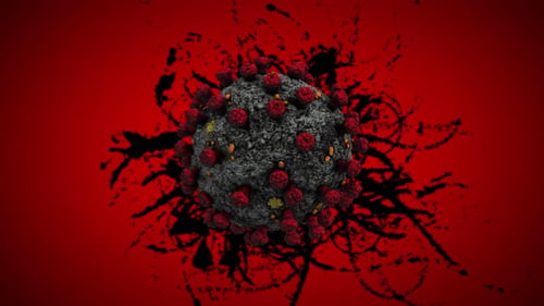 Rendu 3D du concept de propagation de l'infection par le coronavirus (covid-19)