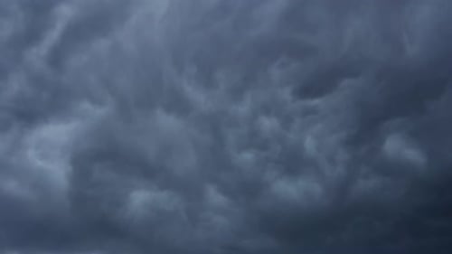 Heavy, Dark Storm Clouds Fill the Sky