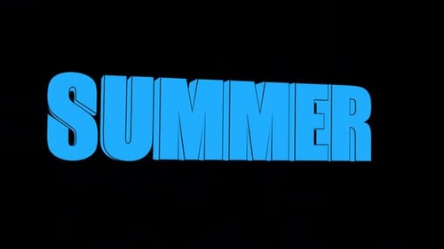 Summer 3D Text Rotating Animation On Alpha Channel